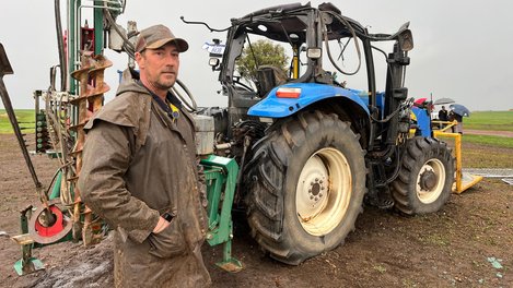 Darcy Clode was putting up fencing when he was swept up by the “cockeyed bob”.