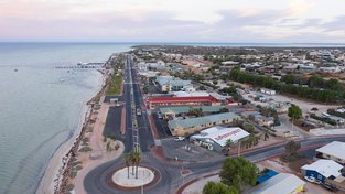 An aerial view of Denham.