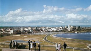 The view of Perth from Kings Park in 1962.