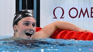 Summer McIntosh has swum the second-fastest 200m butterfly of all time at the Canadian trials. (Dave Hunt/AAP PHOTOS)